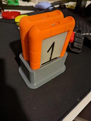 LaCie hard drive vertical stand