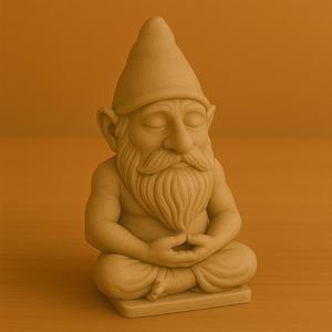 Zen Garden Gnome Statue – 3D Printable Meditating Gnome STL