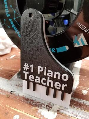 #1 Piano Teacher Ornament