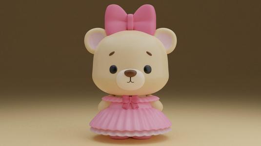 Cute bear figure