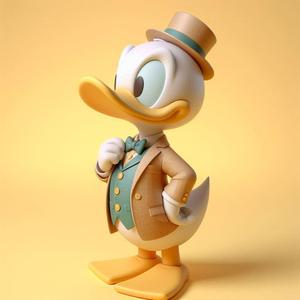 Classy Donald duck / fan art / art toy / magic makes