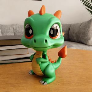 Cute Baby Dragon 3D Print – Adorable Desk or Shelf Décor