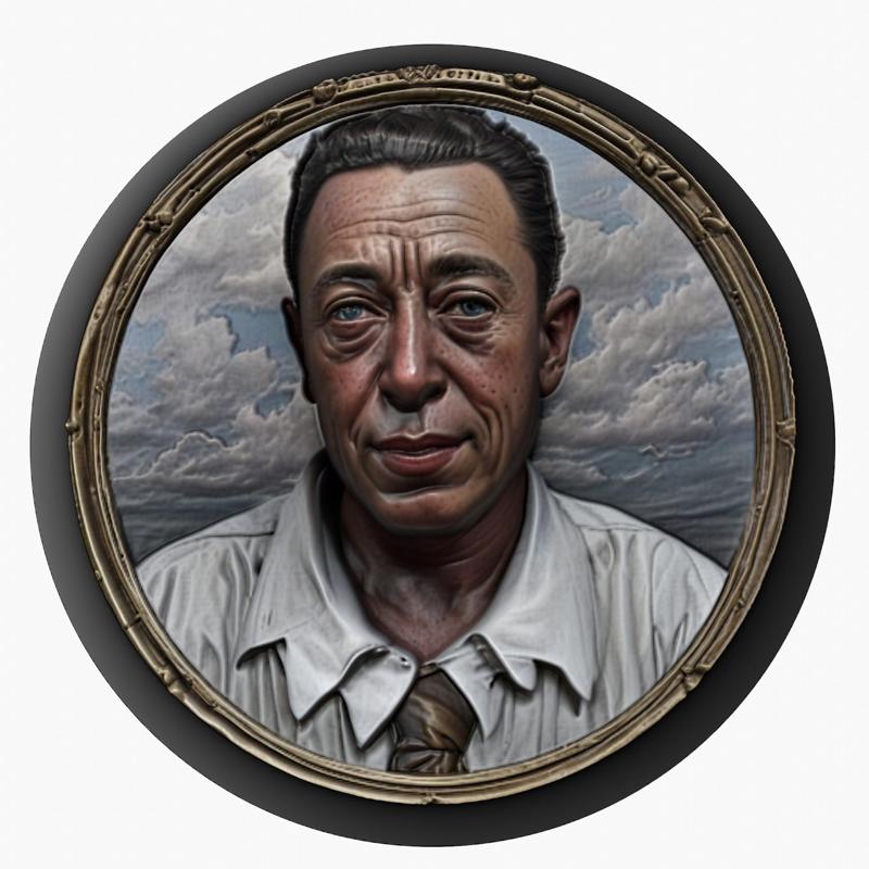 Albert Camus medallion pendant