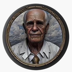 Karl Popper medallion pendant