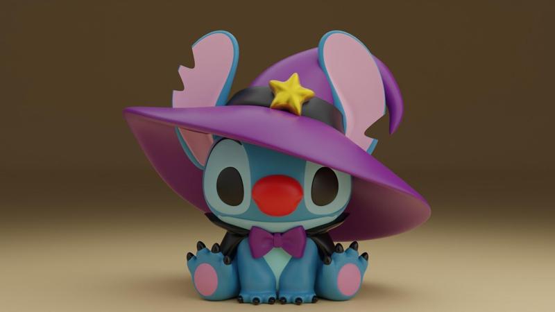 Stitch Halloween wizard figure