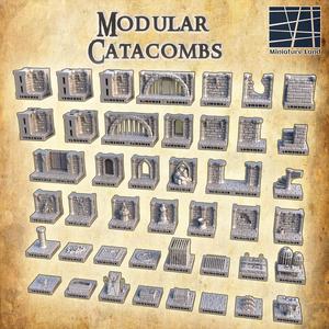 Modular Catacombs Openlock - Tabletop Terrain - 28 MM