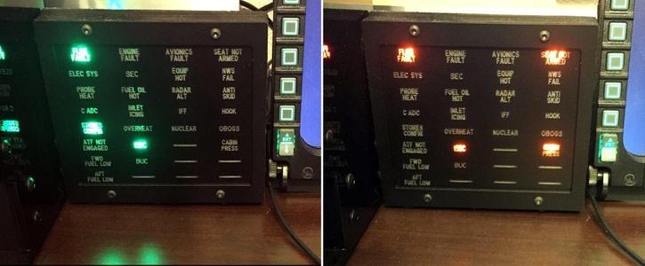 F-16 Caution Panel Back case
