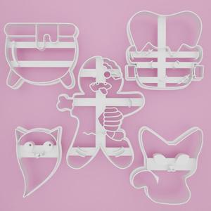 Halloween 9 cookie cutter set (5pcs)