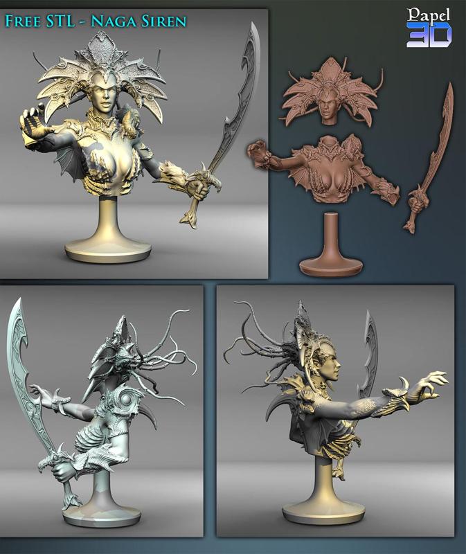 Naga Siren FREE STL