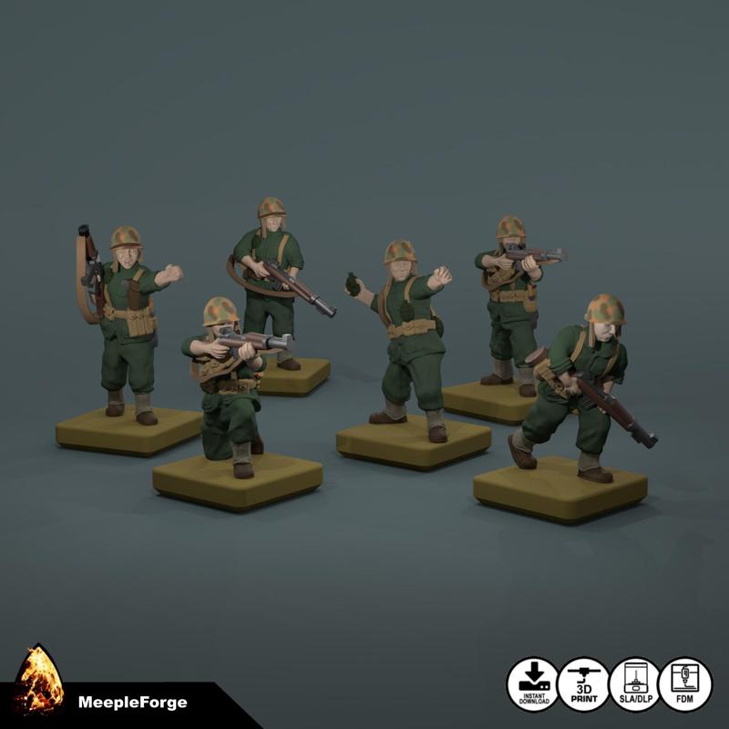WW2 American Pacific Marines 15mm Scale