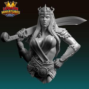 Ragna barbarian warrior bust presupported 75mm