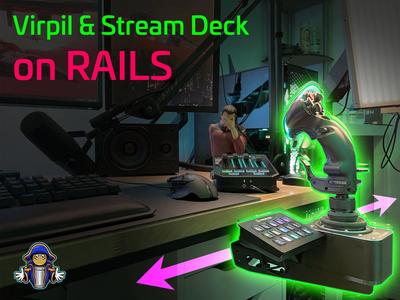 Virpil VPC Desk Mount linear rail adapter for MongoosT / WarBRD / Stream Deck