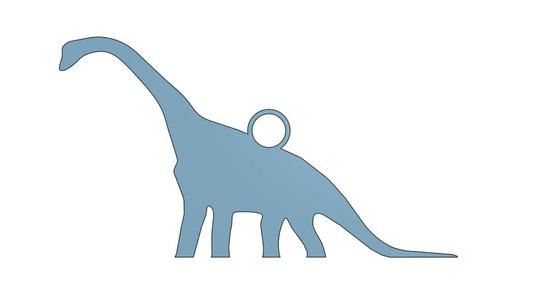 Brachiosaurus Keychain   