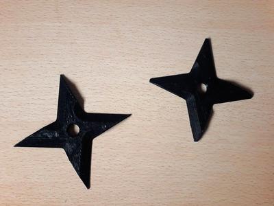 x2 Shuriken ninja star models for practice or play