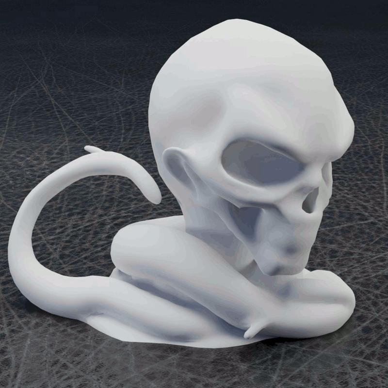 Alien snake skull   