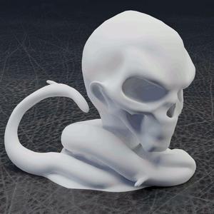 Alien snake skull   