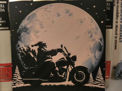 Biker santa - Glow Hueforge