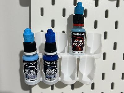 Vallejo Bottle Holders for Skadis Ikea low Profile