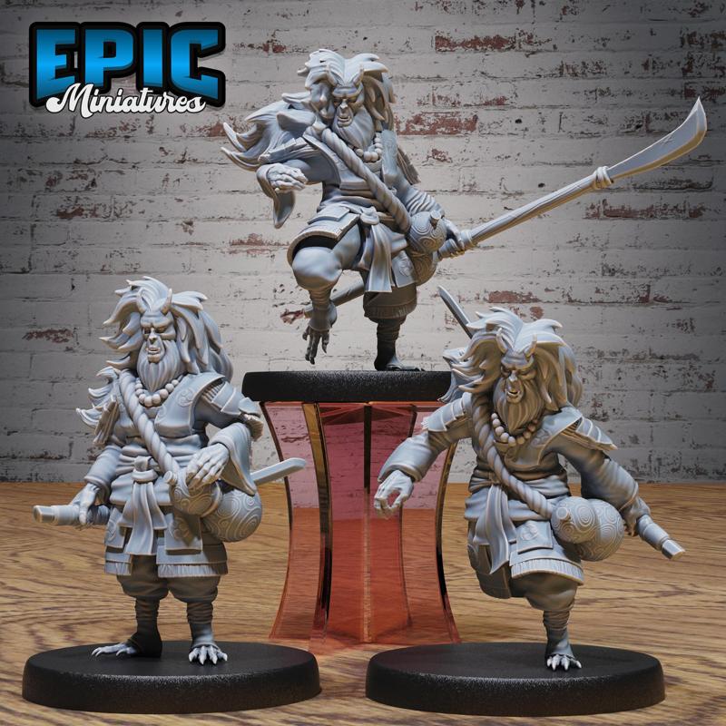 Oni Monkey Set / Chinese Ape Zombie / Tortured Soul / Undead Beast / Evil Spirit / Walking Dead / Graveyard Encounter