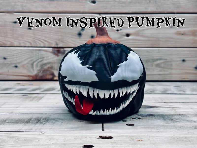 Venom inspired pumpkin