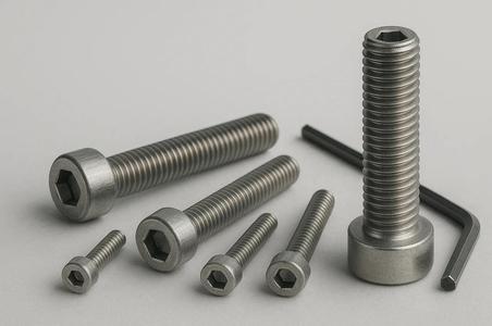 Bolt M3x0.5, M4x0,7 (Length 5–30 mm, 6-40 mm) with Hex Socket Head (Hex Key)   