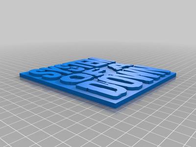 System of a Down 3d poster