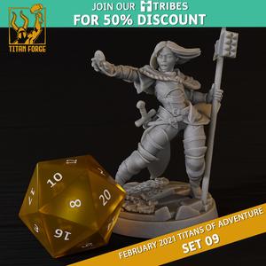 Human Female Cleric - RPG Hero Character D&D 5e - Titans of Adventure Set 09