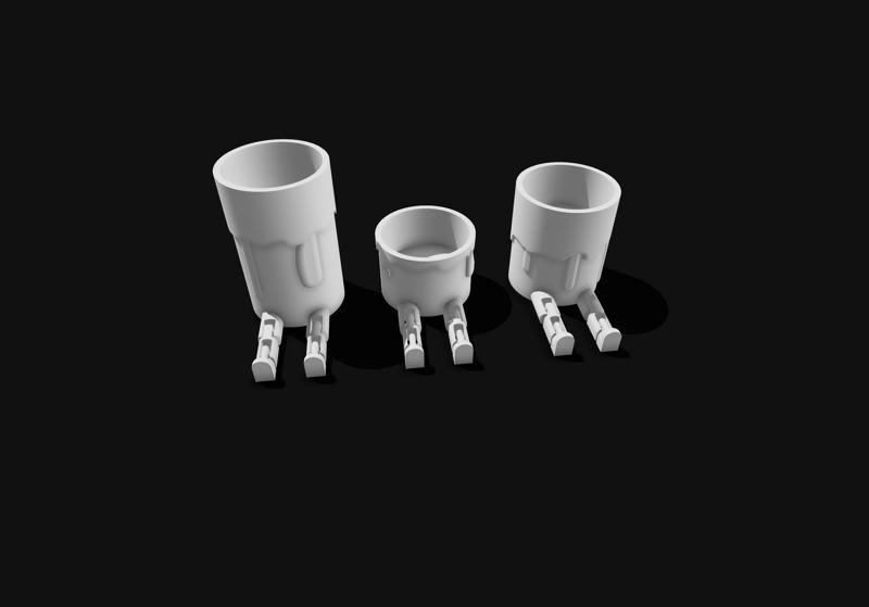 Velas con pies artculados / Candles with articulated feet