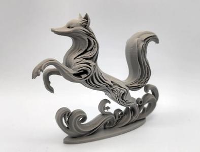 Leaping Fox Sculpture   