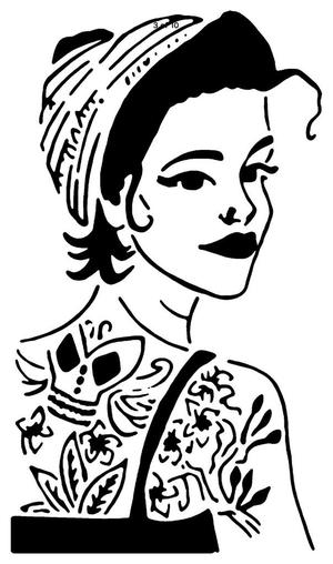 Girl stencil 64