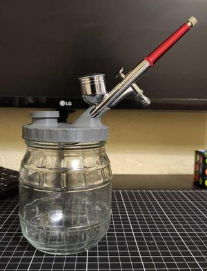 Airbrush Cleaner glass bottle cap
