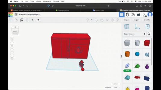 Lockable box with Benchy key   