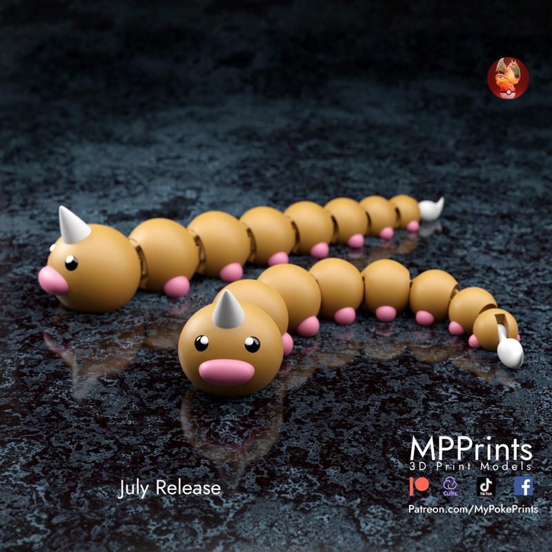 Articulated Weedle + multicolor ready