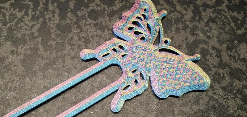 butterfly hair stick (non zip)