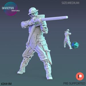 Plague Wars Soldier Shooting / Space Officer / Cyberpunk Warrior / Cosmic Invasion / Trooper Attack / Sci-Fi Encounter
