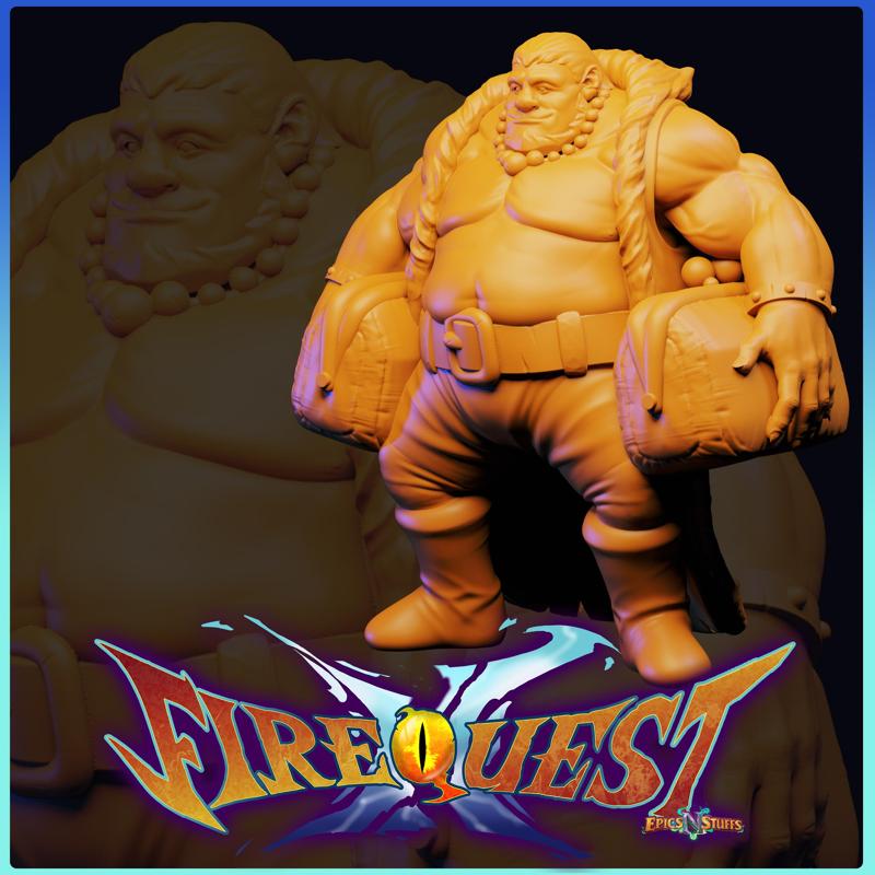 Micky, Human Form, Fire Quest II Miniature/Statue - Pre-Supported