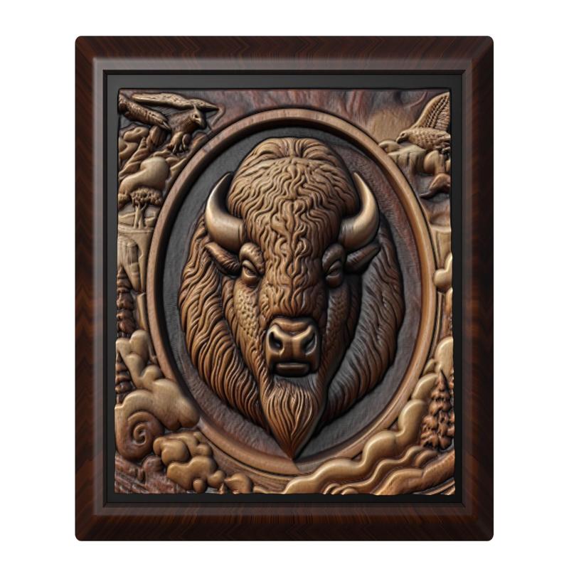 Bison animal wall art relief wall decor