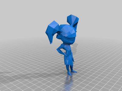 Low-Poly Girl Model