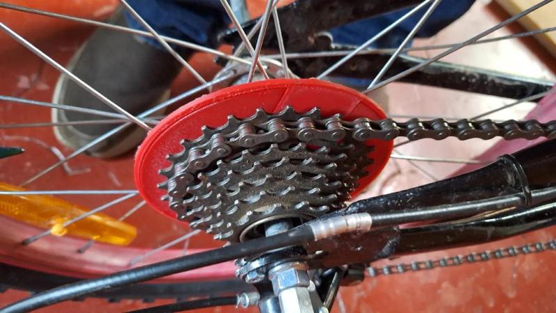 Bike wheel spoke protector   