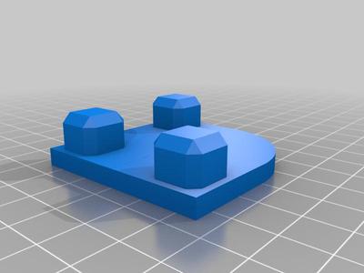 Profile end cup Plug 50x50 semicircular