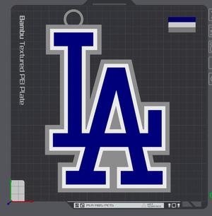 Los Angeles Dodgers LA Oversized Necklace Logo   