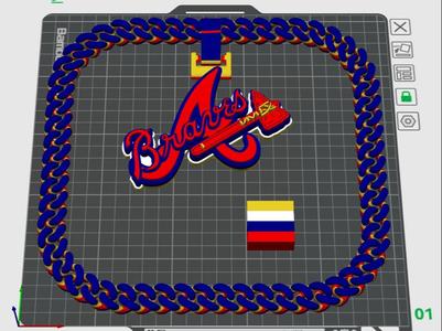 Braves - Cuban Chain with Pendent