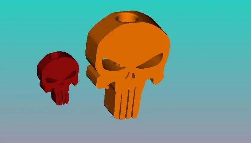 Punisher Perle / Cord stopper / Kordelstopper 16-3mm / 32-6mm   