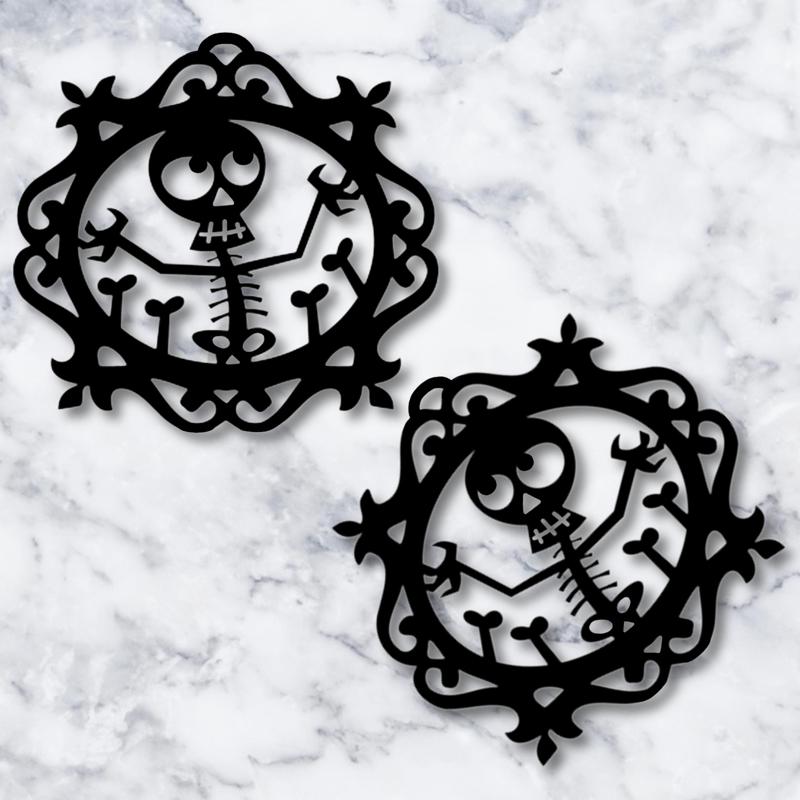 halloween earrings funny skeleton earrings skull necklace