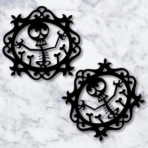halloween earrings funny skeleton earrings skull necklace