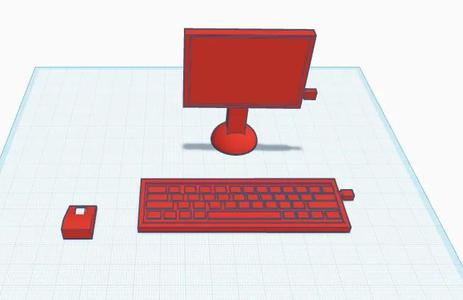 Monitor, keyboard, and mouse   