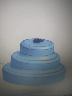 Tarta con hueco dentro y tapa   