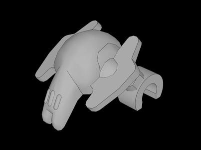 Lego Compatible (87537.dat) Minifig Mechanical Head Cyborg (General Grievous)   