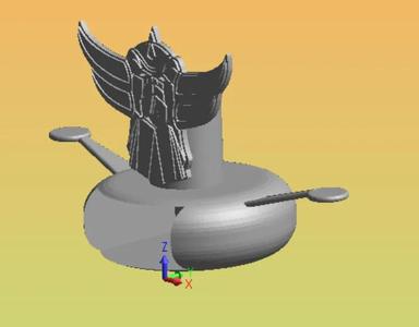 SUPPORT ONE BLADE GOLDORAK + VAISSEAU   