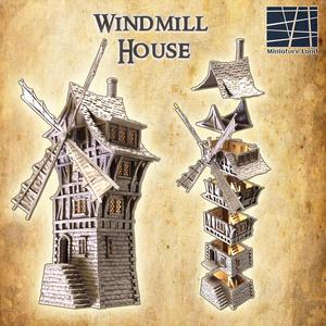 Windmill House - Tabletop Terrain - 28 MM
